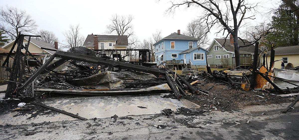 Firefighters battle garage fires near downtown Police and Fire