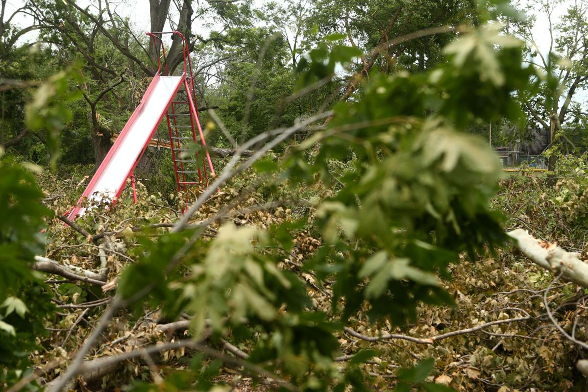 Highland Park tornado damage