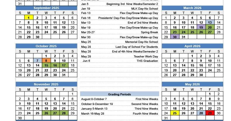 Tipton schools 2025 26 calendar OK #39 d News kokomotribune com