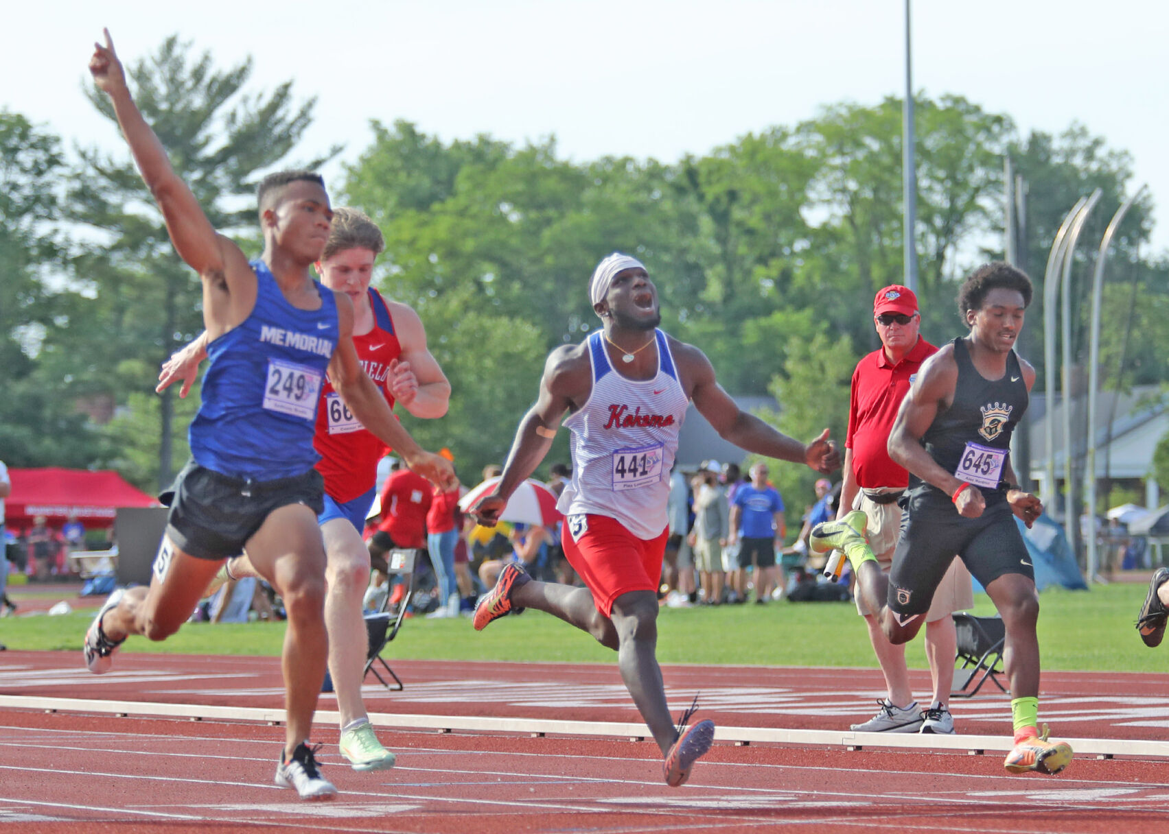 BOYS TRACK Kats Lawrence shines at state earns football