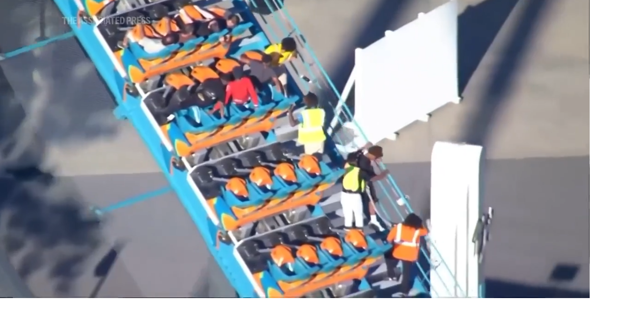 Visitors witness a man being thrown to his death from a Six Flags ...