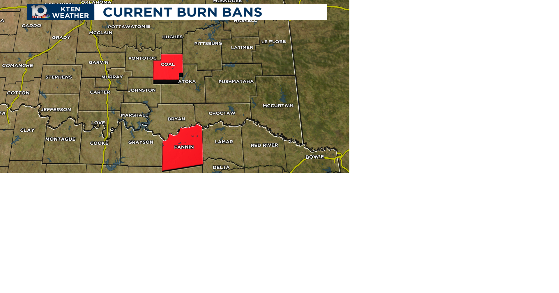 Burn bans issued in Texoma | Weather | kten.com