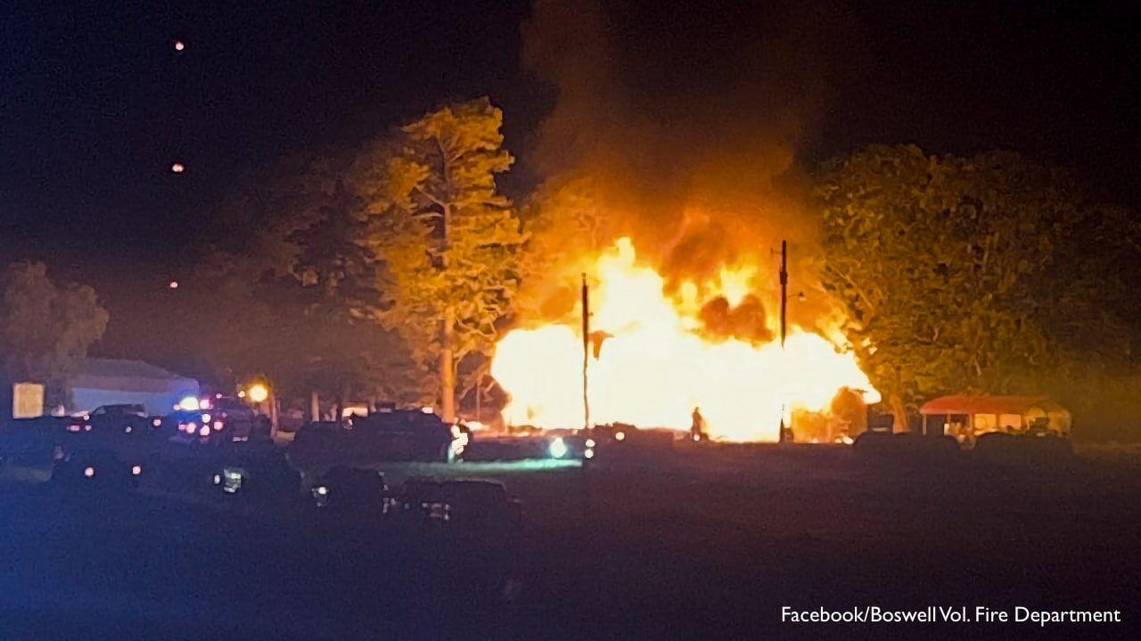 Fire destroys Boswell home