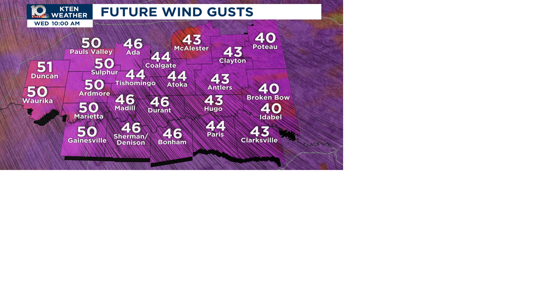 Potent cold front expected | | kten.com