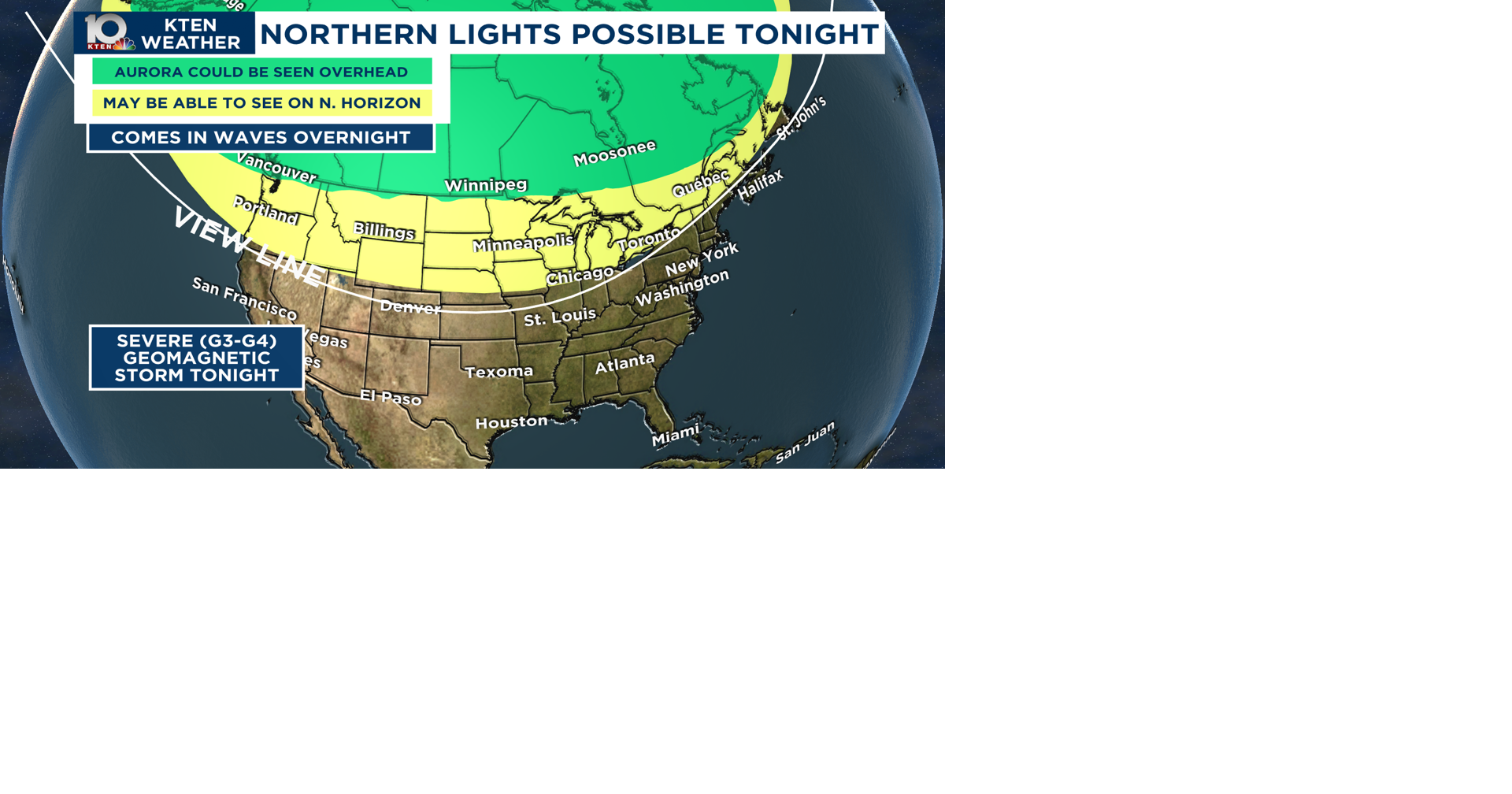 Northern lights may be visible in Texoma | Weather | kten.com