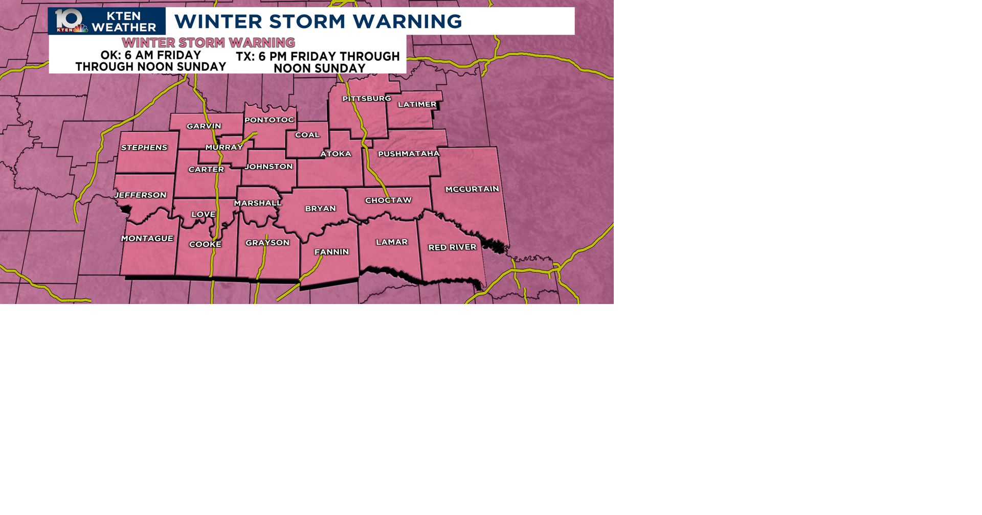 Winter Storm Warning for all of Texoma | Texoma-weather | kten.com