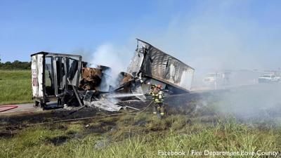 Love County truck fire