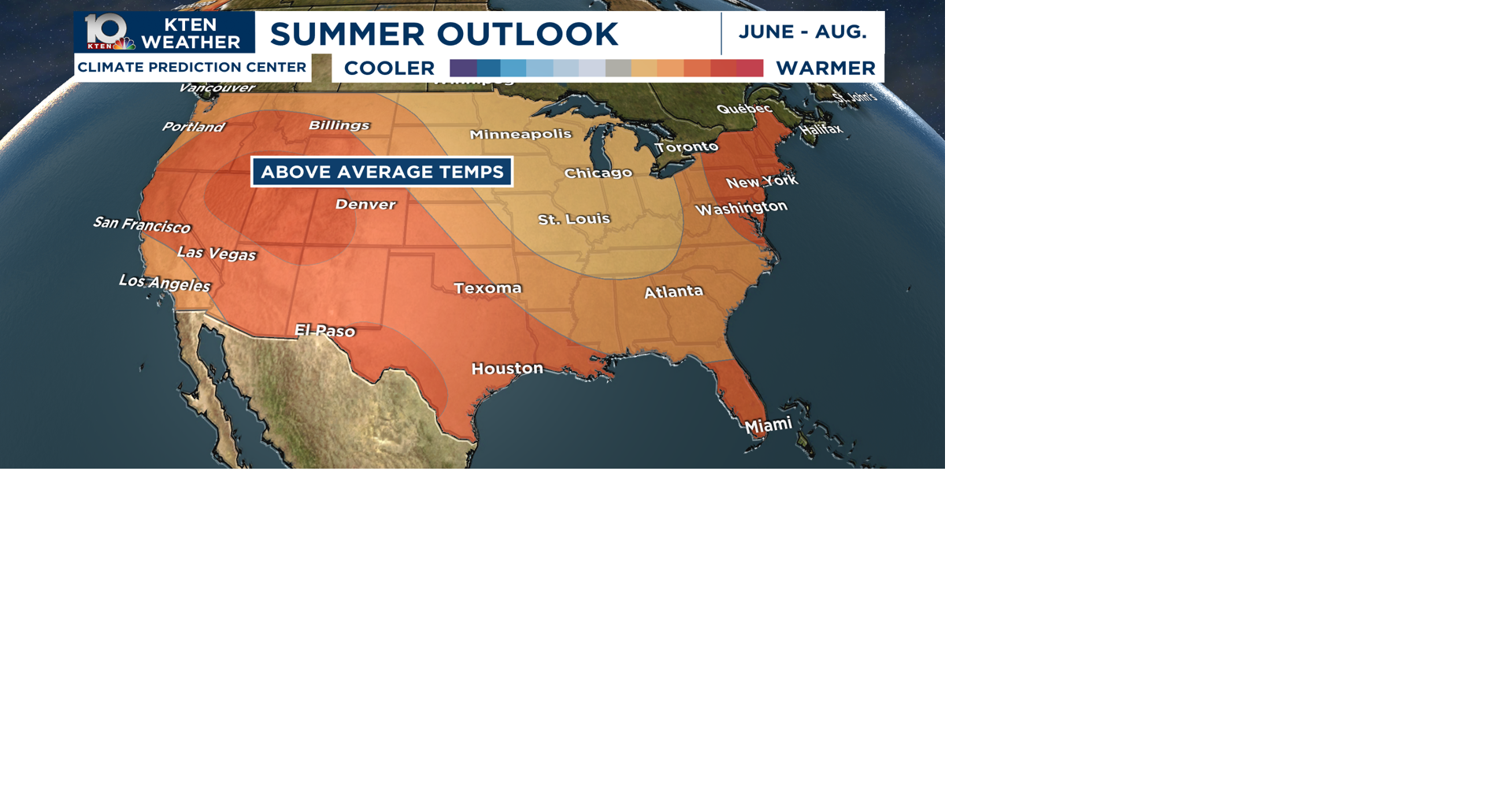 Summer Outlook 2025 | Weather | kten.com