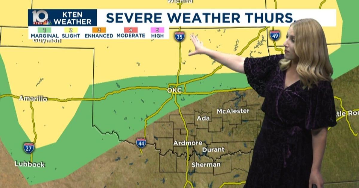 Low storm chances Thursday