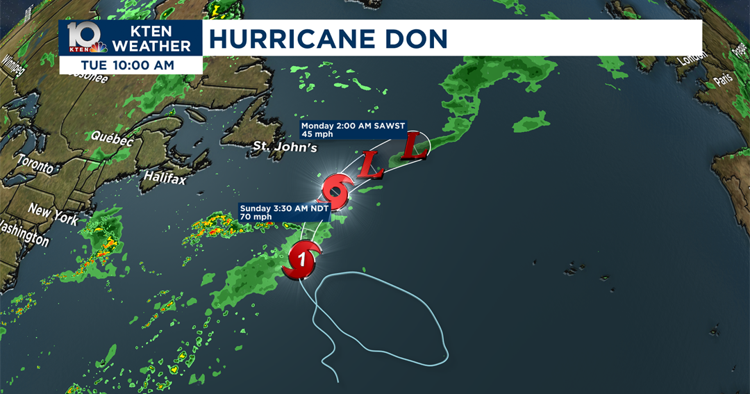 Don strengthens into first hurricane of Atlantic season | Weather News ...