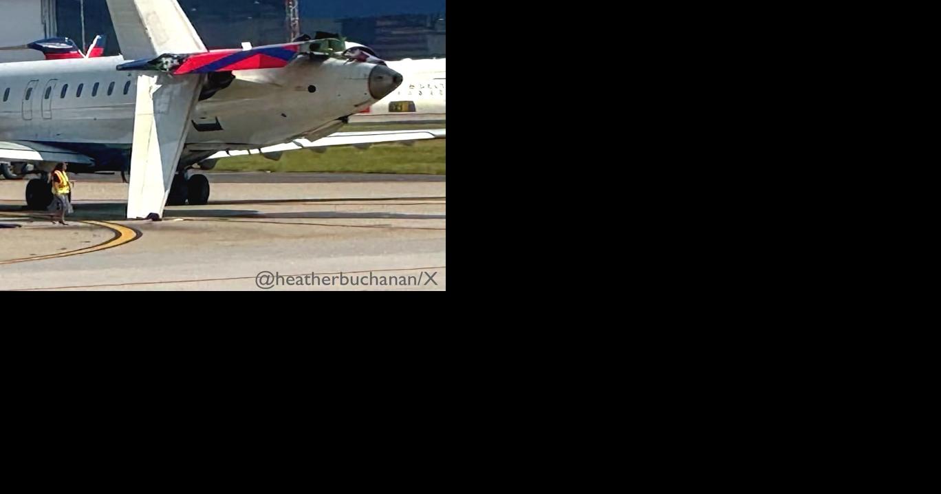 2 Delta planes collide while taxiing at Atlanta airport, knocking tail ...