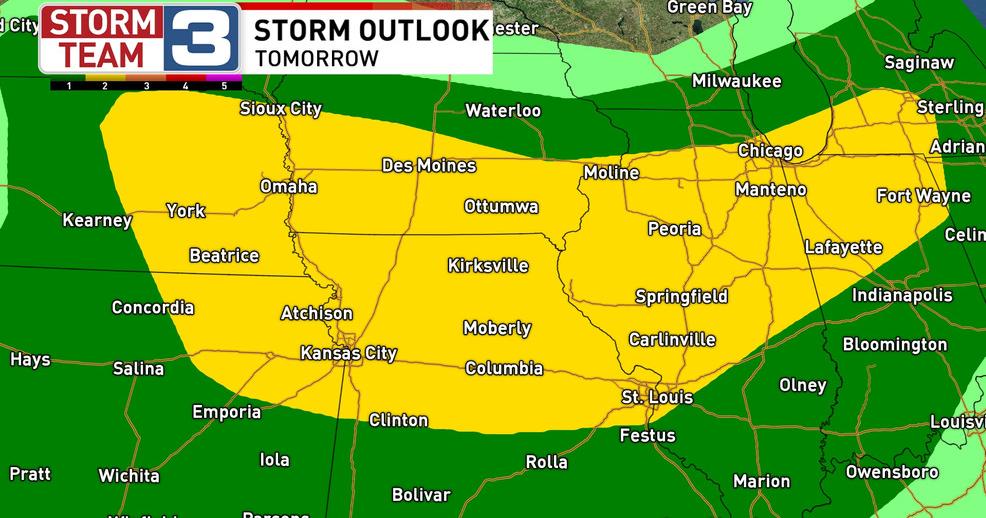 High heat continues Tuesday with strong to severe storms possible later ...
