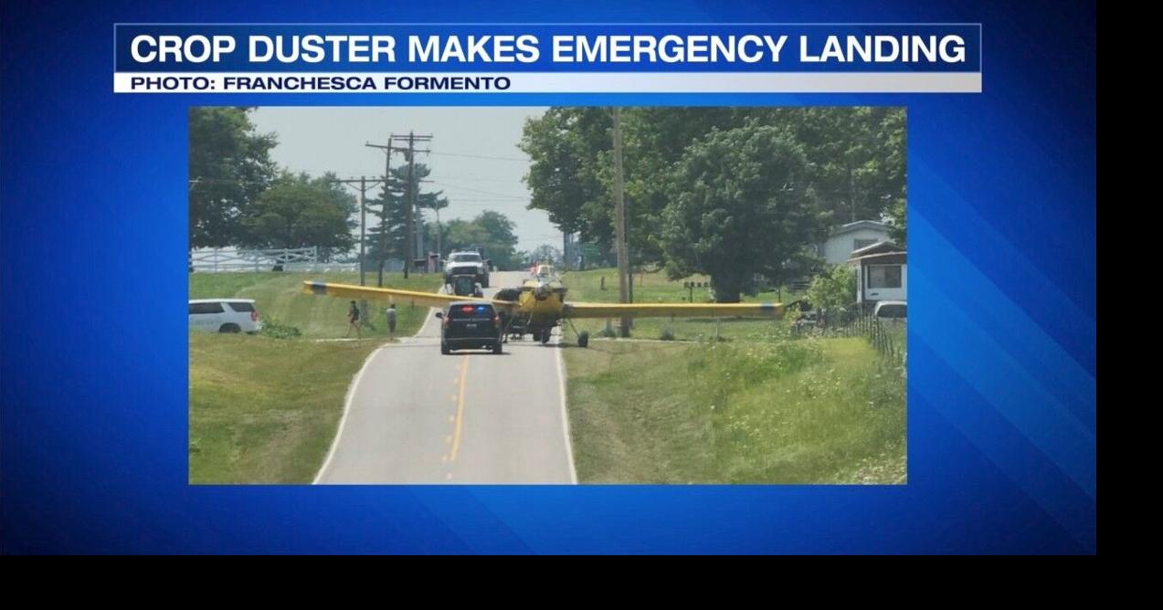 Engine failure forces pilot of crop duster plane to land in field near Macon