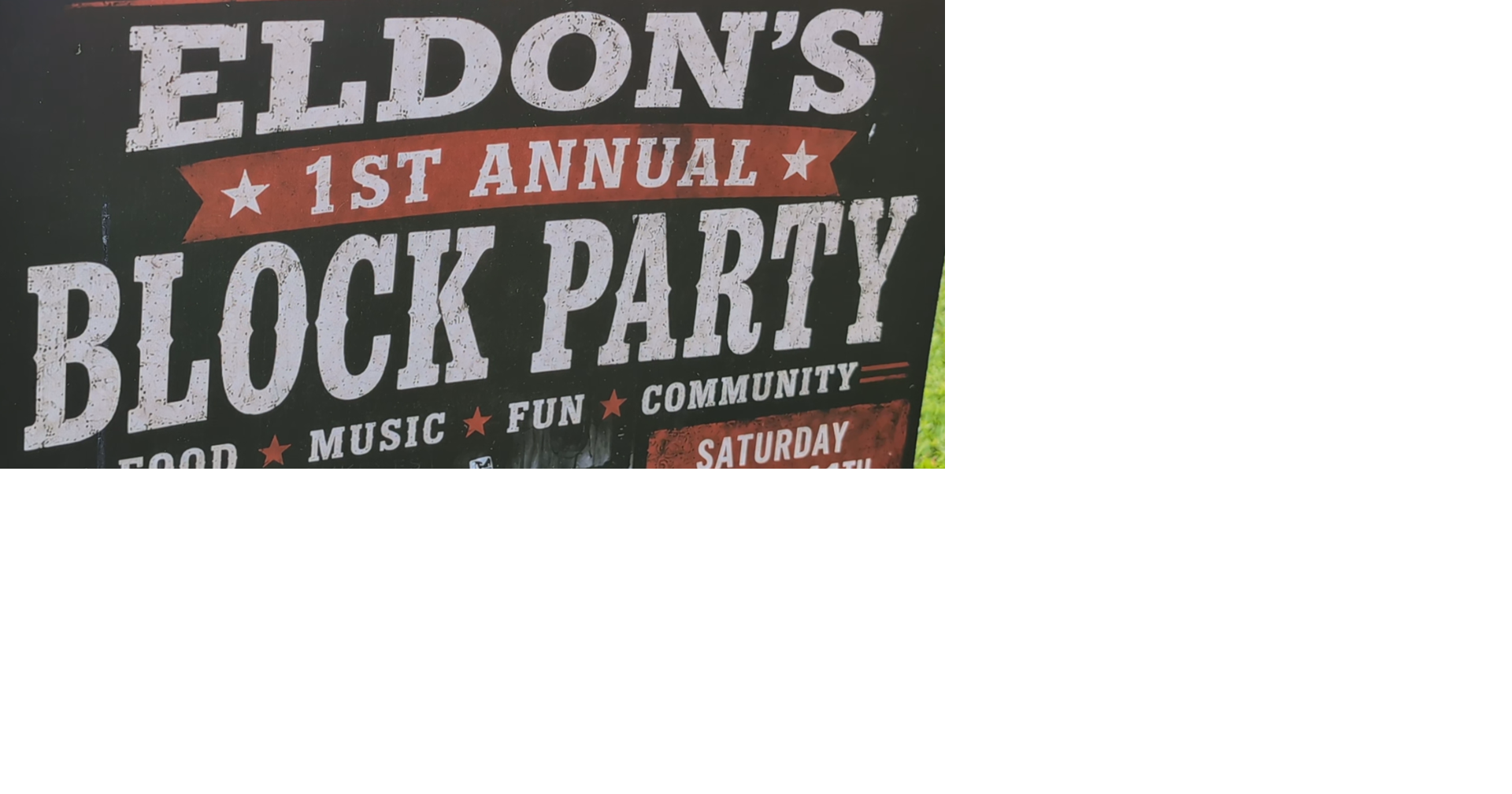 Eldon to host First Annual Block Party featuring veteran-owned band this weekend