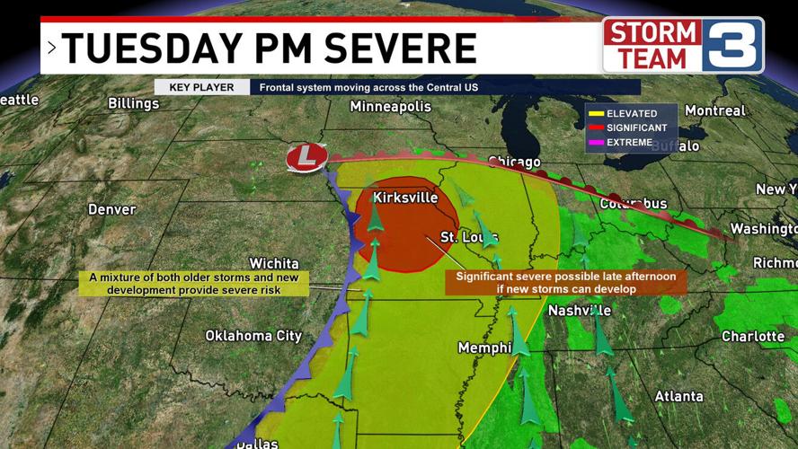 Damaging hail and tornadoes possible on Tuesday | Local News | ktvo.com
