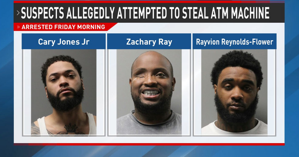 3 suspects arrested for allegedly attempting to steal an ATM | Local ...