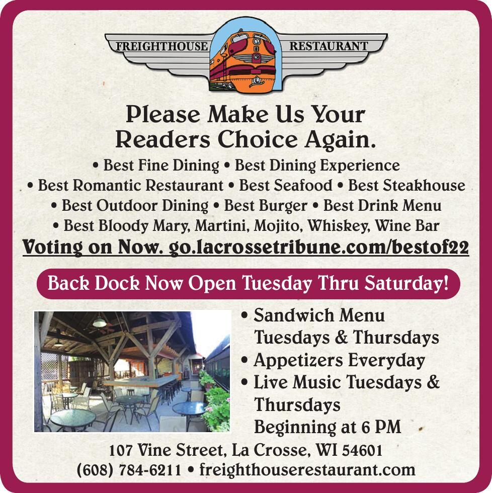 FREIGHTHOUSE RESTAURANT - Ad from 2022-08-03