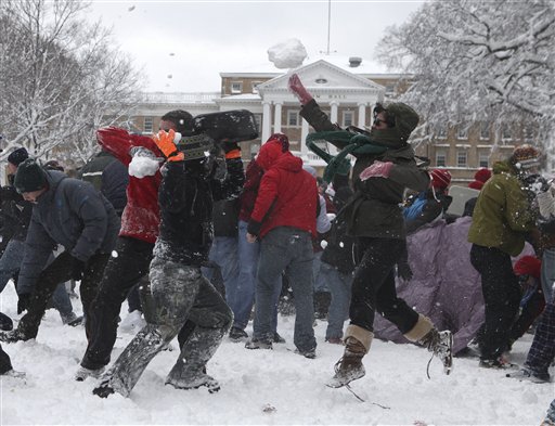 Indoor Snowball Fight – Liberal Memorial Library