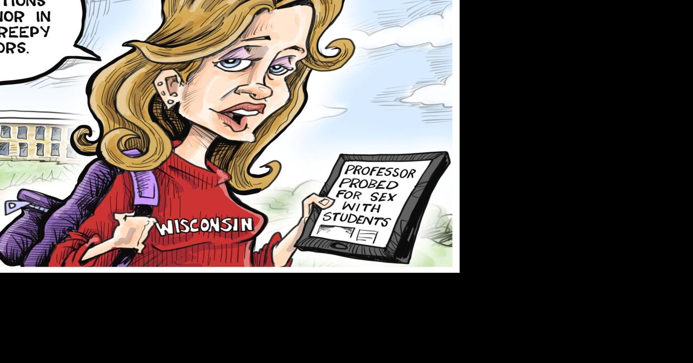 Phil Hands cartoon: UW Students must study hard to deal with inappropriate professors