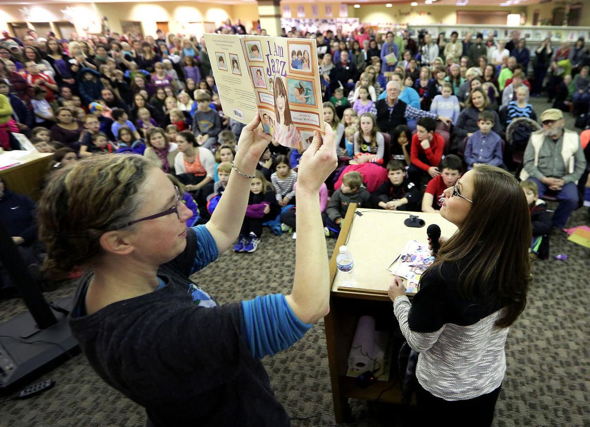 Hundreds pack Mount Horeb library for reading of transgender book