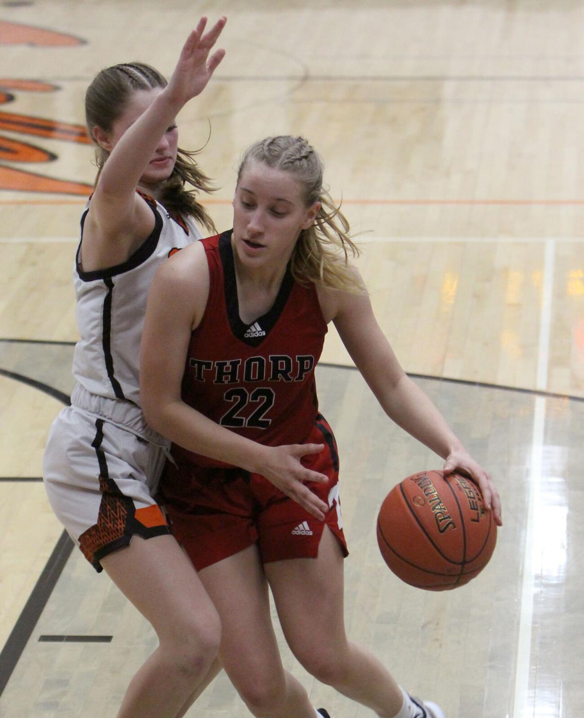 Prep Girls Basketball: Thorp returns to action with spirited effort in loss  at Stanley-Boyd in first game since passing of head coach Aken
