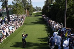 Augusta National dry, so far, but also in bloom