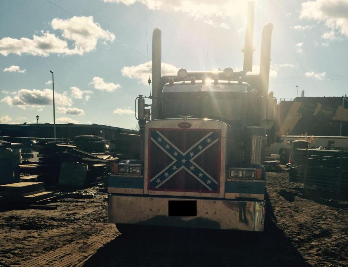 Confederate flag truck