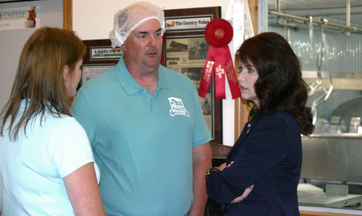 Lt. Gov. Rebecca Kleefisch visits Westby's Nordic Creamery on Wisconsin Cheese Day