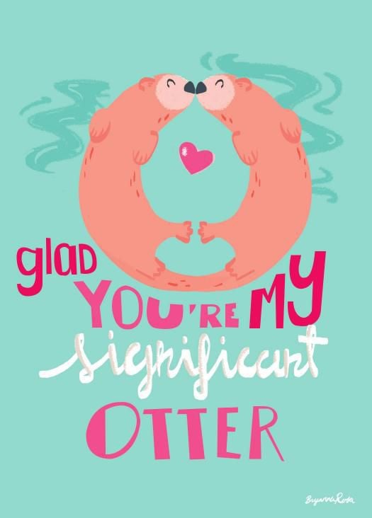 michelle paige blogs: Otter Pun Printable Valentines