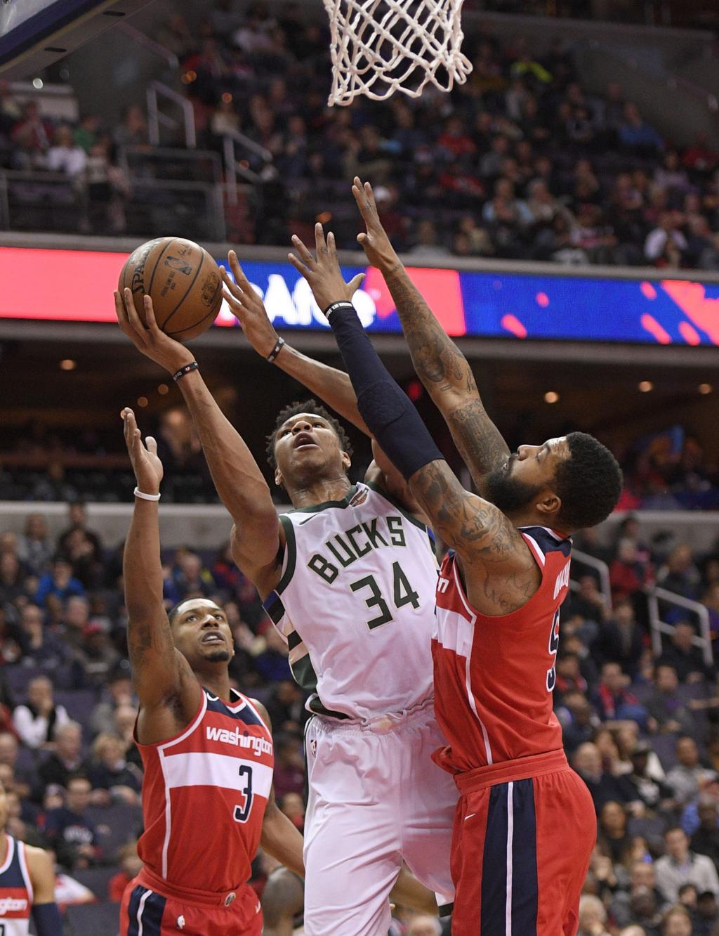 Antetokounmpo Takes Over Again As Bucks Beat Wizards Lacrossetribune Com