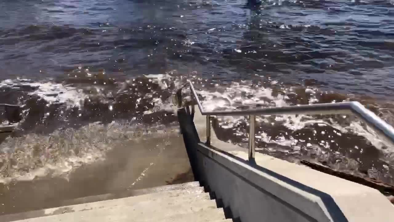 Chippewa River Flooding at Riverfront Park 4 14 23