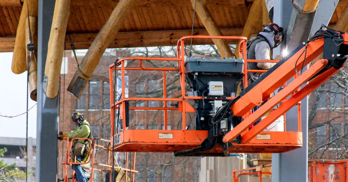 Riverside Shell Engine Garage Riverside Park band shell receives new steel supports