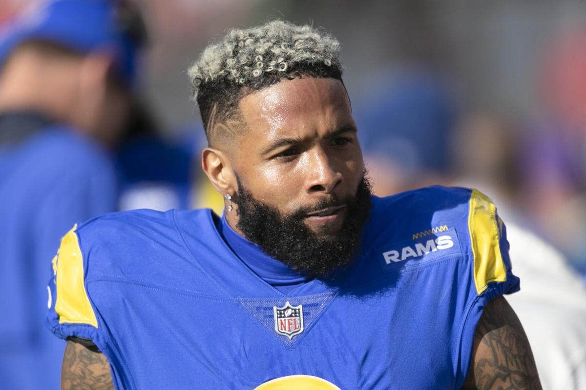 Odell Beckham Jr. #3 of the Baltimore Ravens participates in a