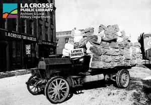THE WAY IT WAS: La Crosse Broom Works truck on Front Street; 1915