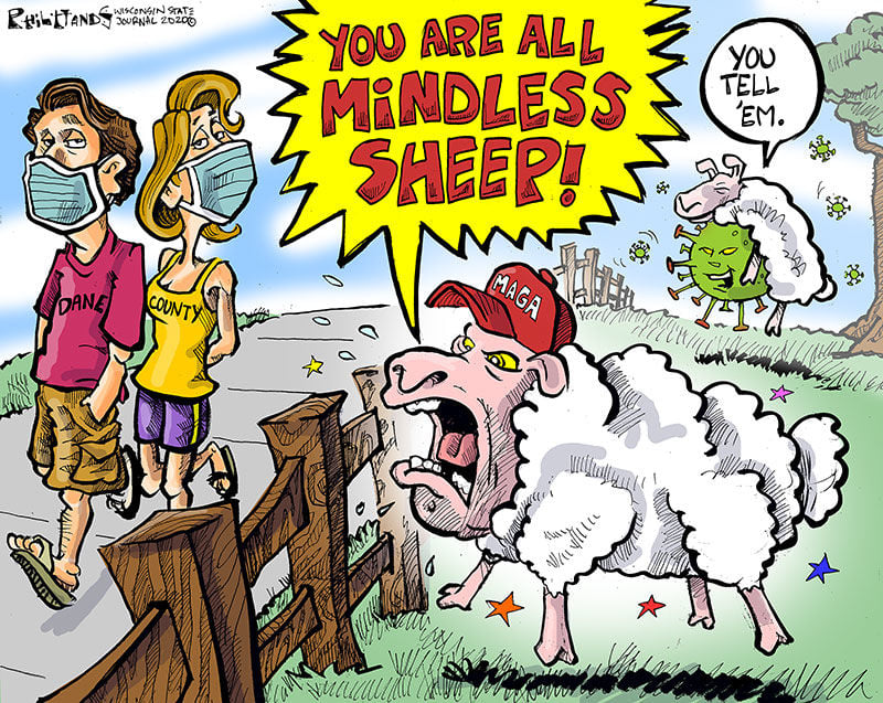 Hands on Wisconsin: Anti-maskers are the real sheep | Opinion ...