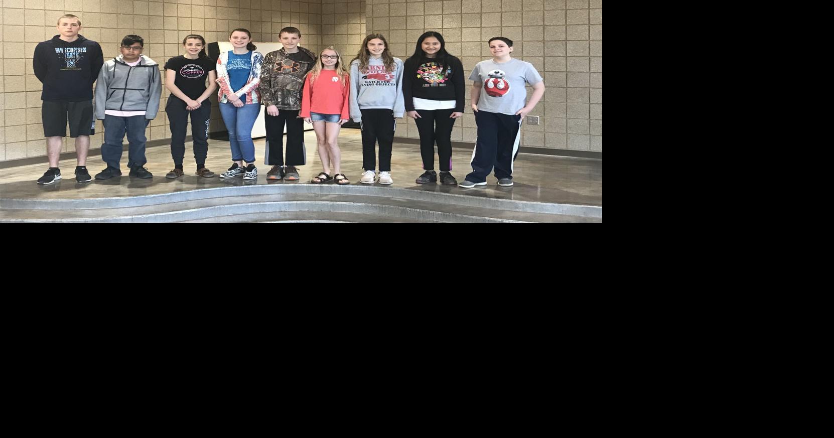 West Salem Middle School students of the month for March