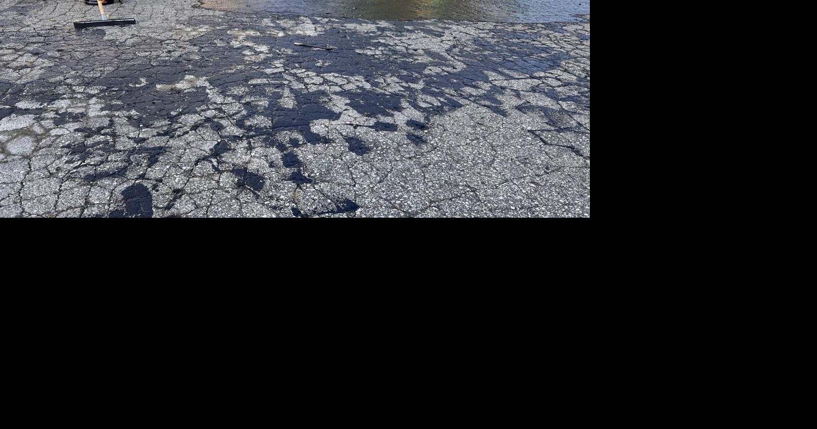 Sealing driveway and controlling erosion in the fall