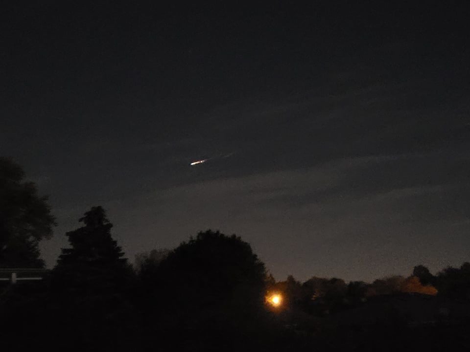 Meteor passing through
