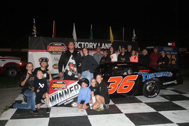 La Crosse Fairgrounds Speedway Fredrickson flexes in Fair Time 50 win