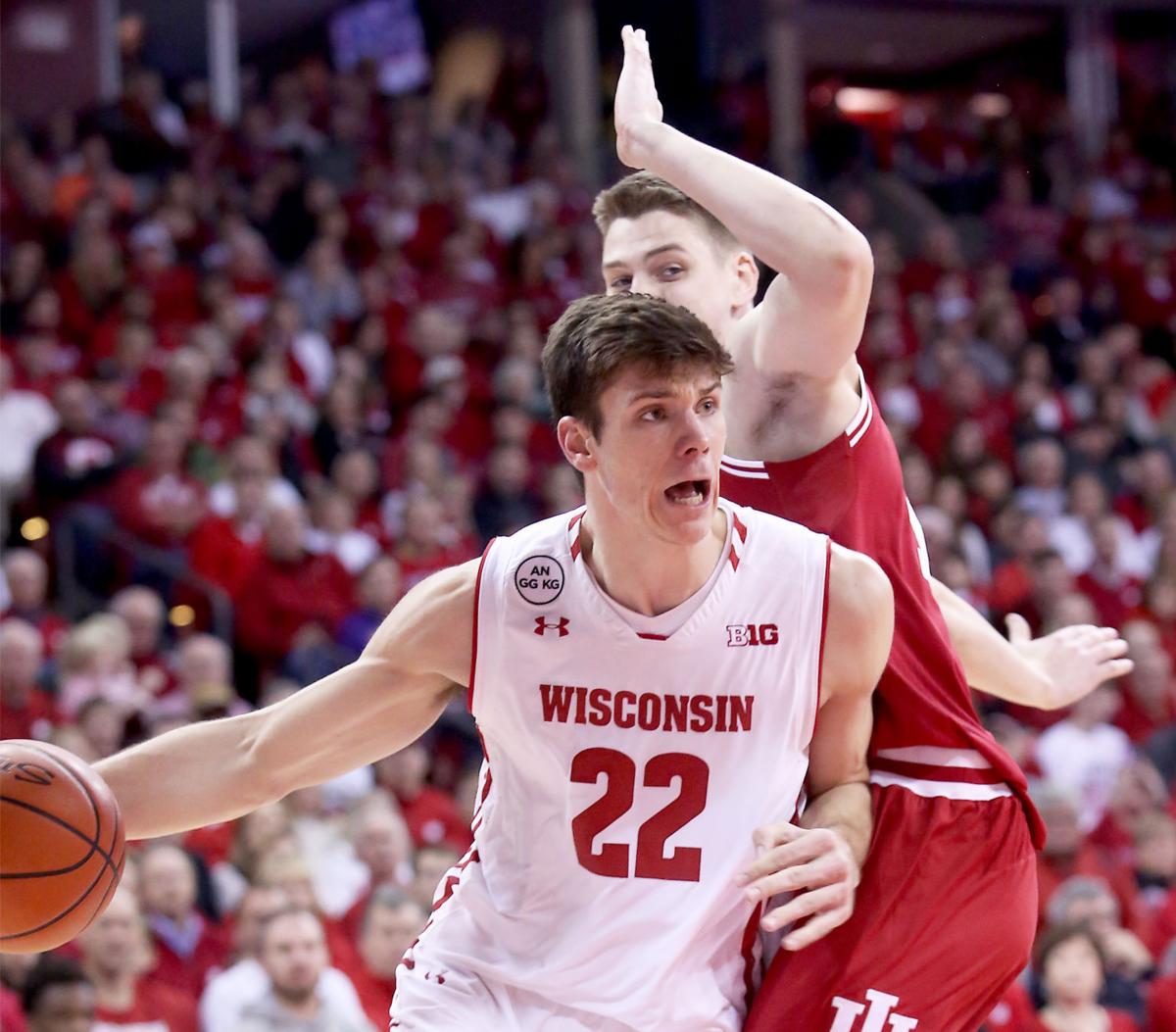Badgers men�s basketball Ethan Happ steps up into lead