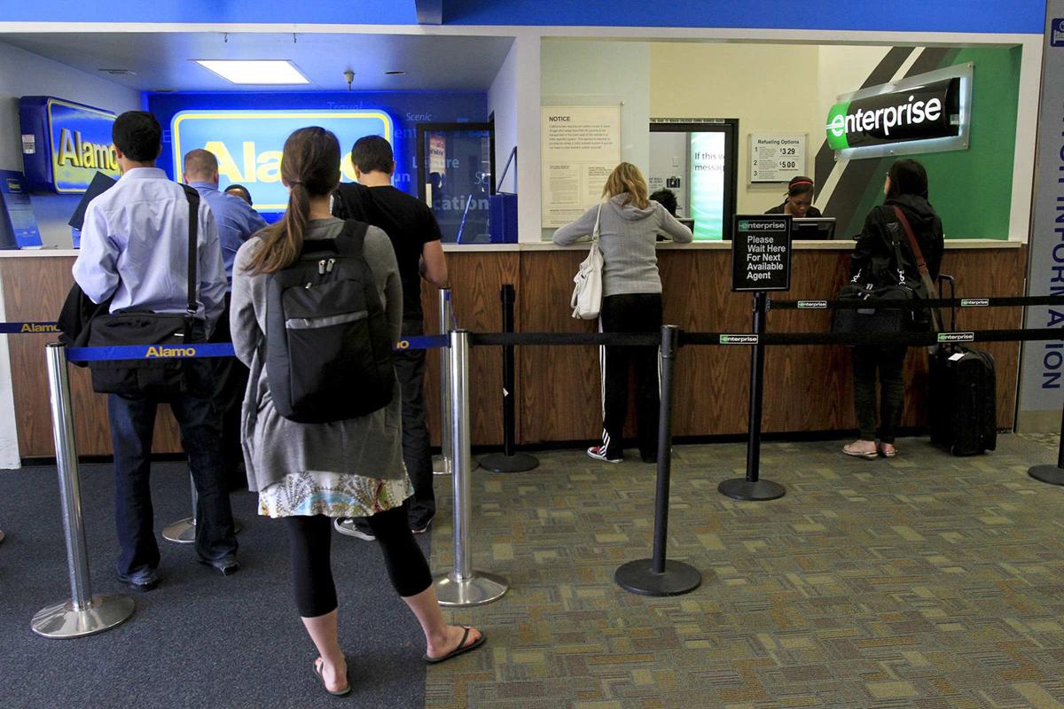 Enterprise car rental at the Bob Hope Airport in Burbank, California as seen on January 25, 2011.