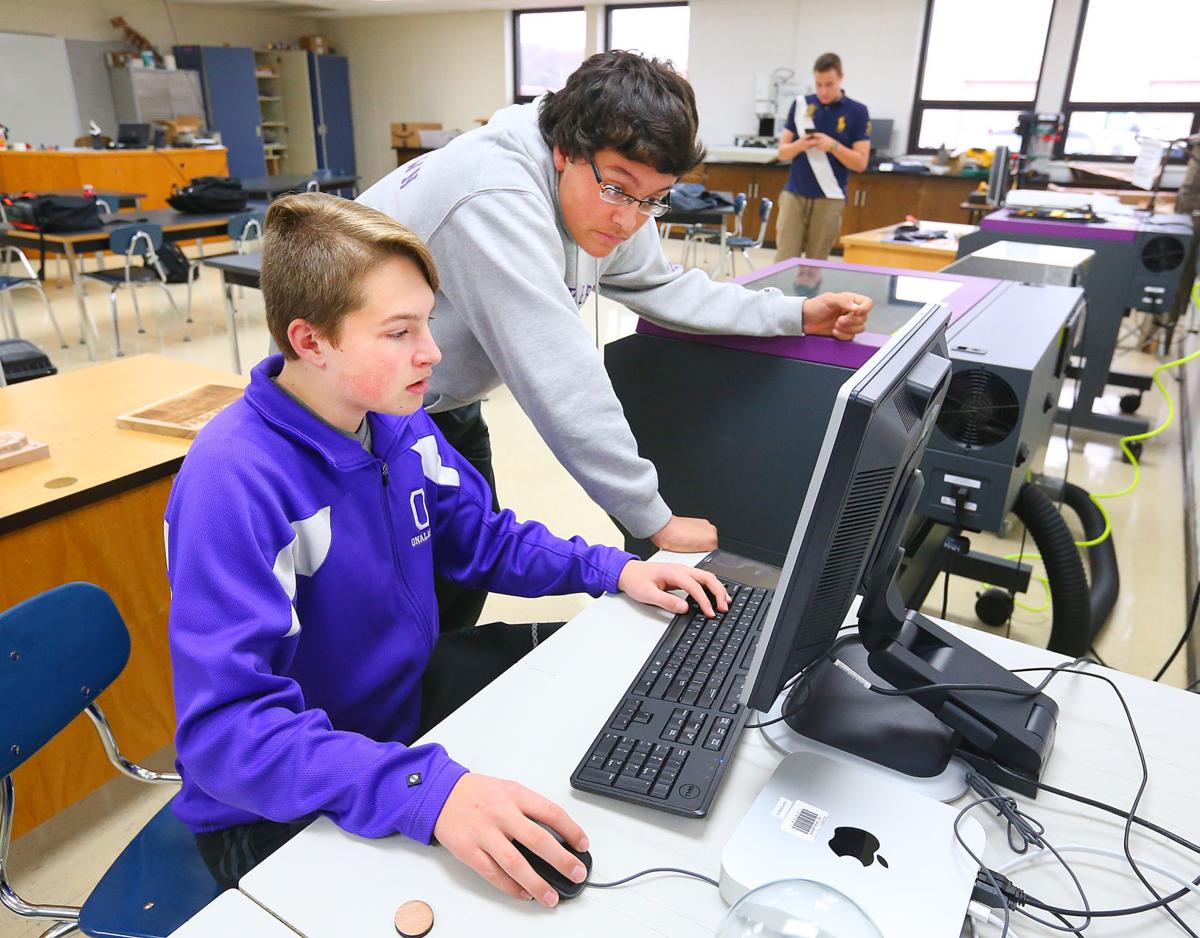 Onalaska High School students practice engineering skills in fab lab