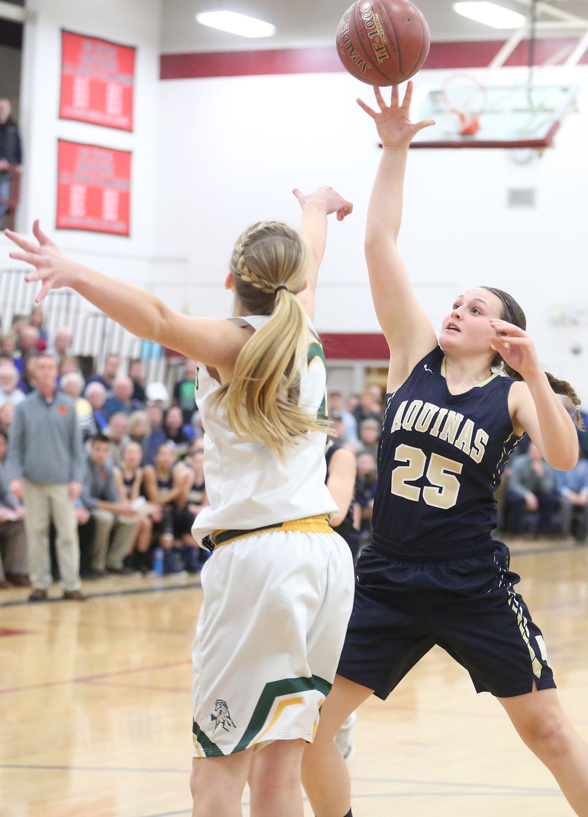 High School Girls Basketball Aquinas Stays Cool Advances With