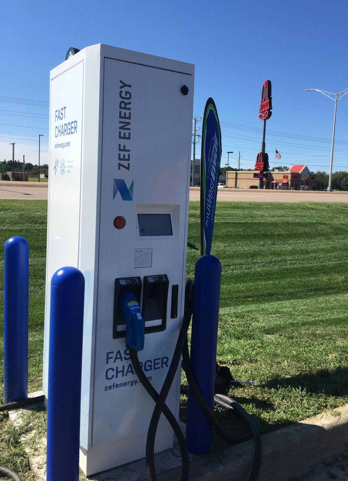 Tomah Is Now Home To An Electric Car Charging Station News A Grand Opening Celebration And Ribbon Cutting Was Held For The Dc Fast Charger At New Electric Vehicle Charging Station Ground Round In Tomah
