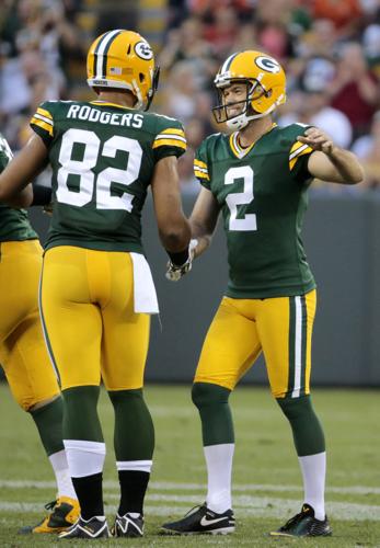 Green Bay Packers kicker Mason Crosby connects on a 51-yard field