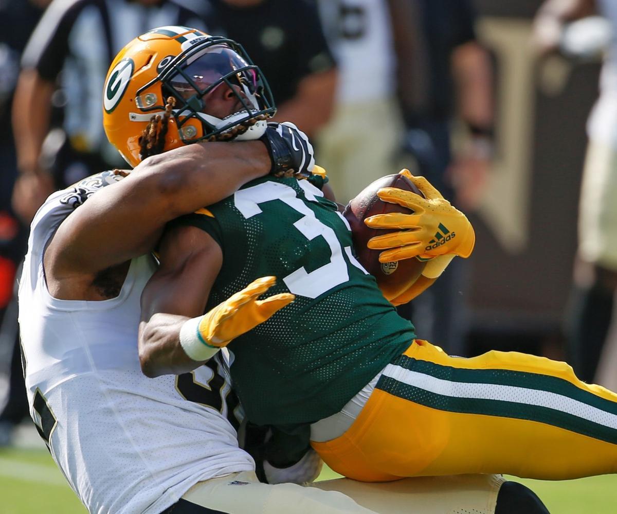 Aaron Jones, AJ Dillon have great exchange about buying Packers