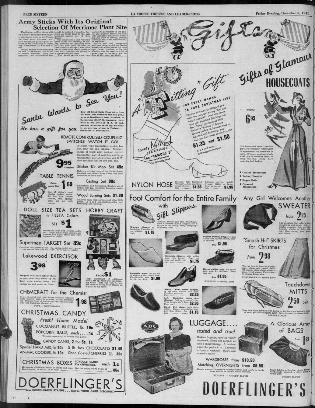 From Tribune files 50 years of Christmas ads from La Crosse stores