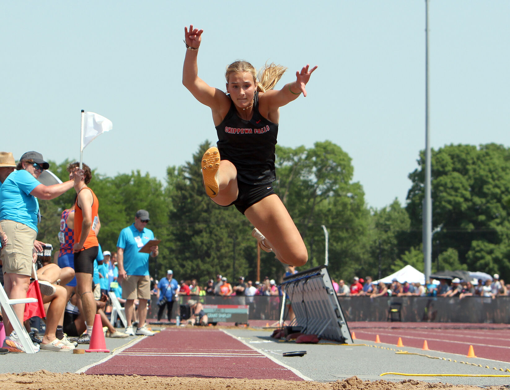 Prep Track and Field Division 1 Chi Hi sophomore Krista breaks