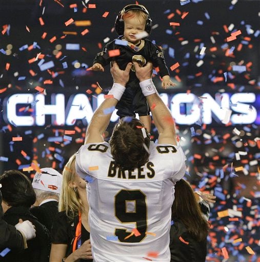 drew brees winning super bowl