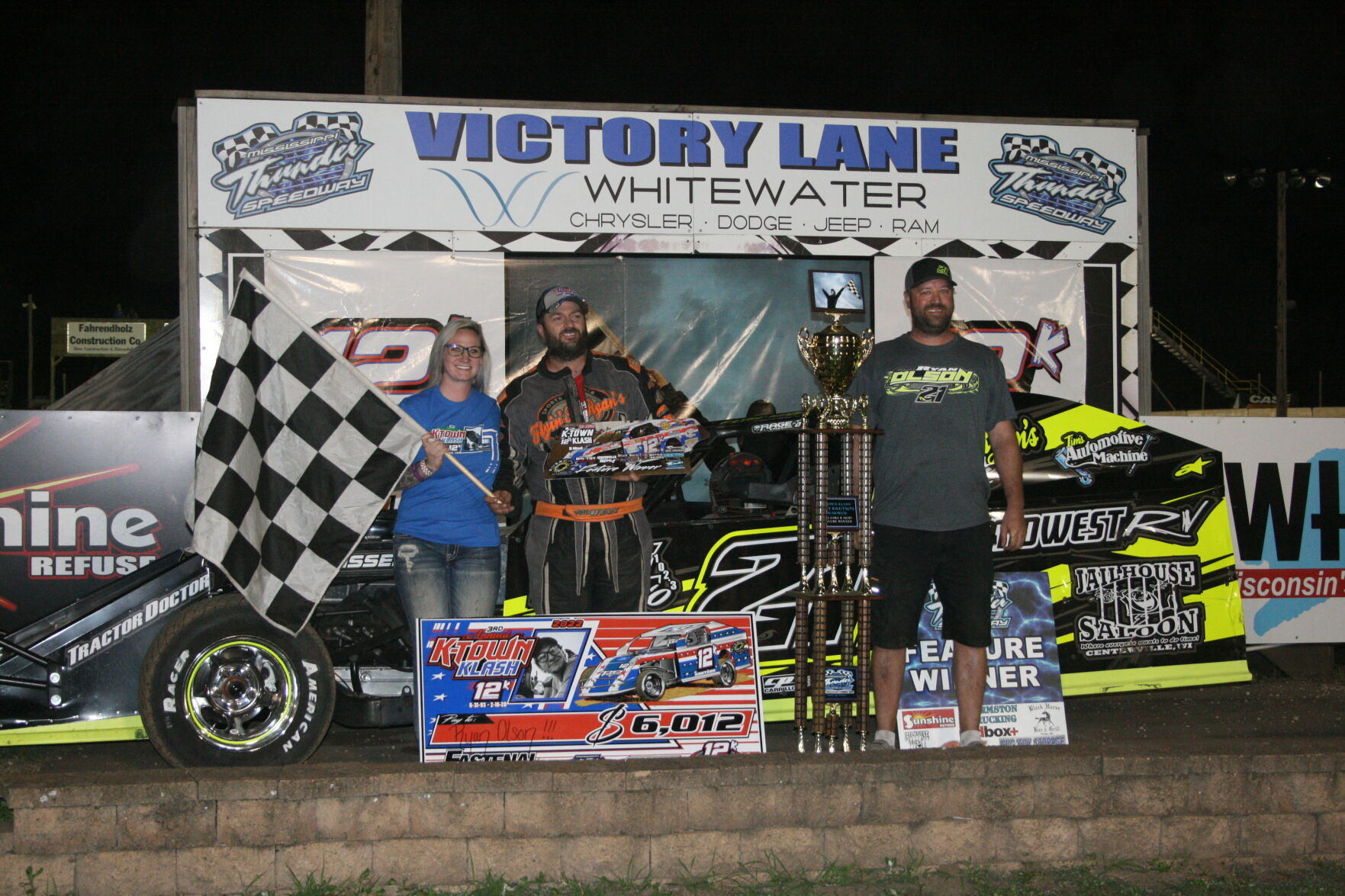 Mississippi Thunder Speedway Olson wins in dramatic photo finish